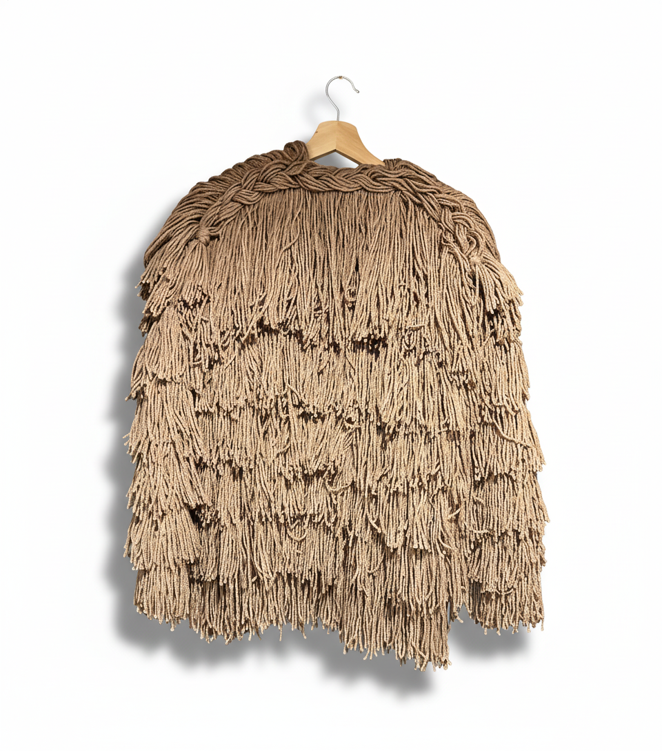 Nude Half Full Fringe Sweater