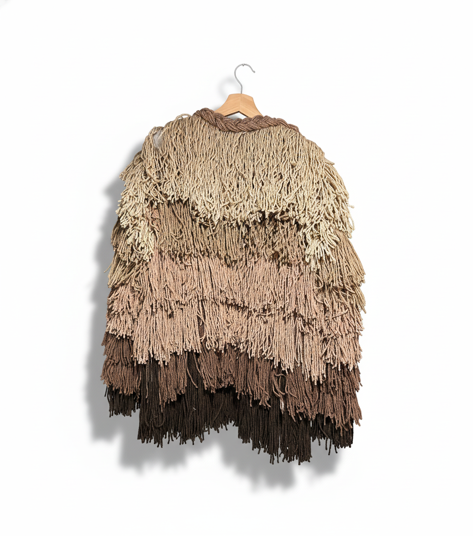 Hues of Nude Half Full Fringe Sweater
