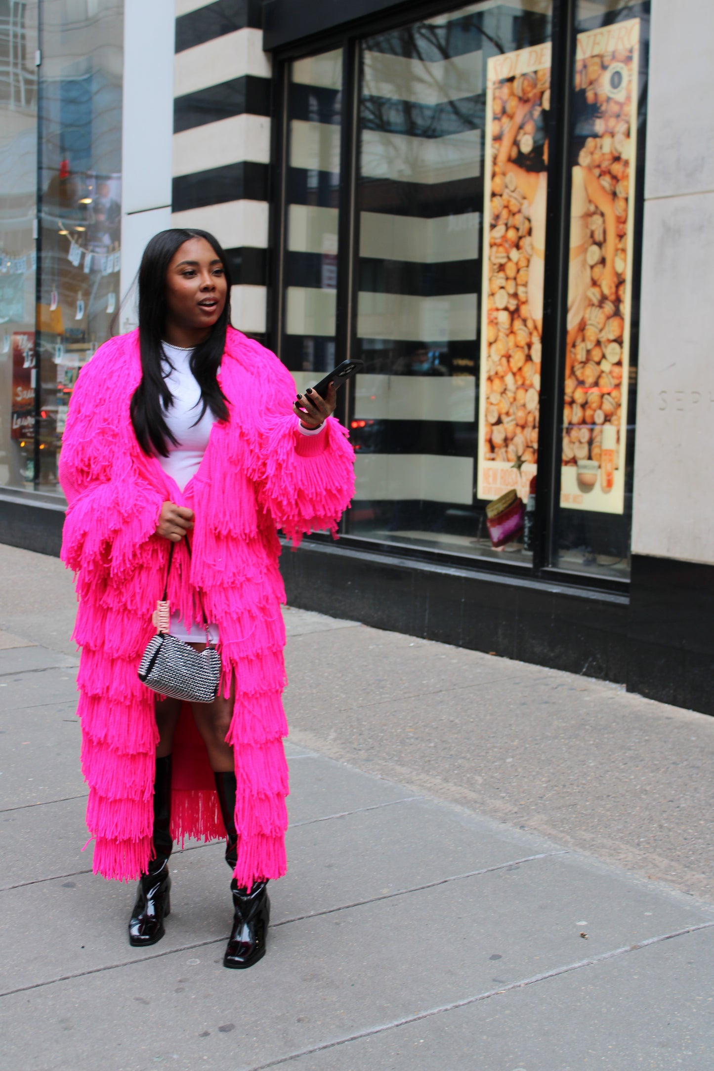 Sweetheart Fringed Sweater