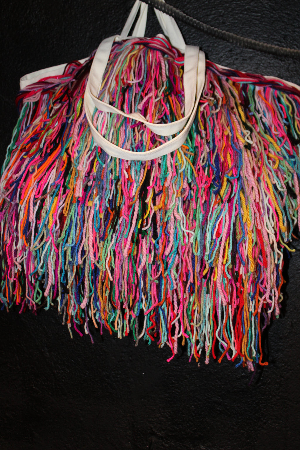 Fringed Scrap Tote Bag