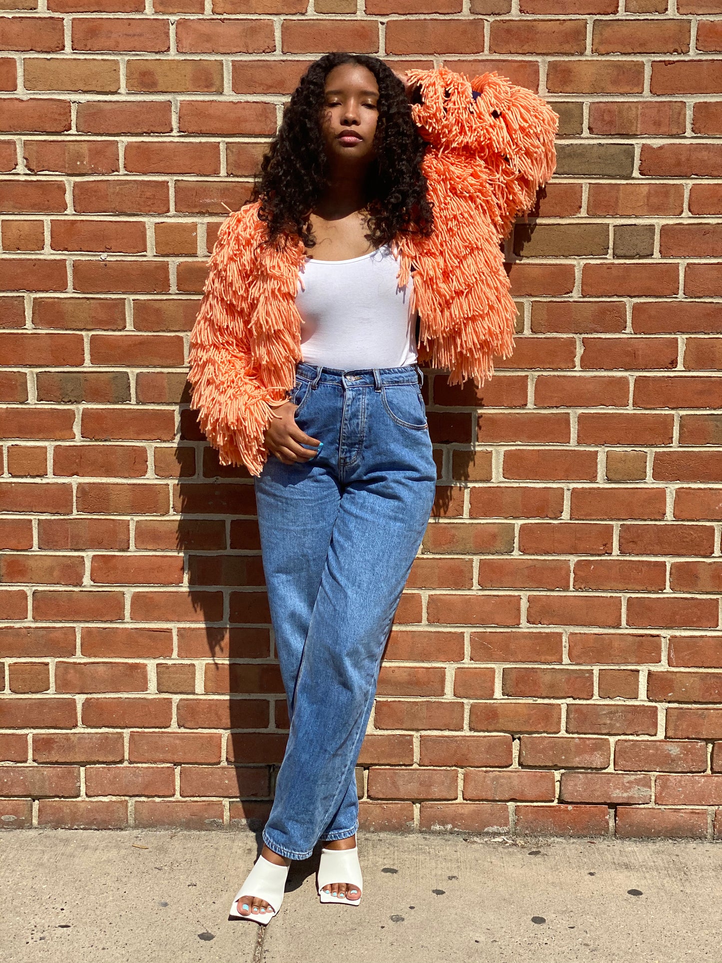 Coral Cropped Fringe