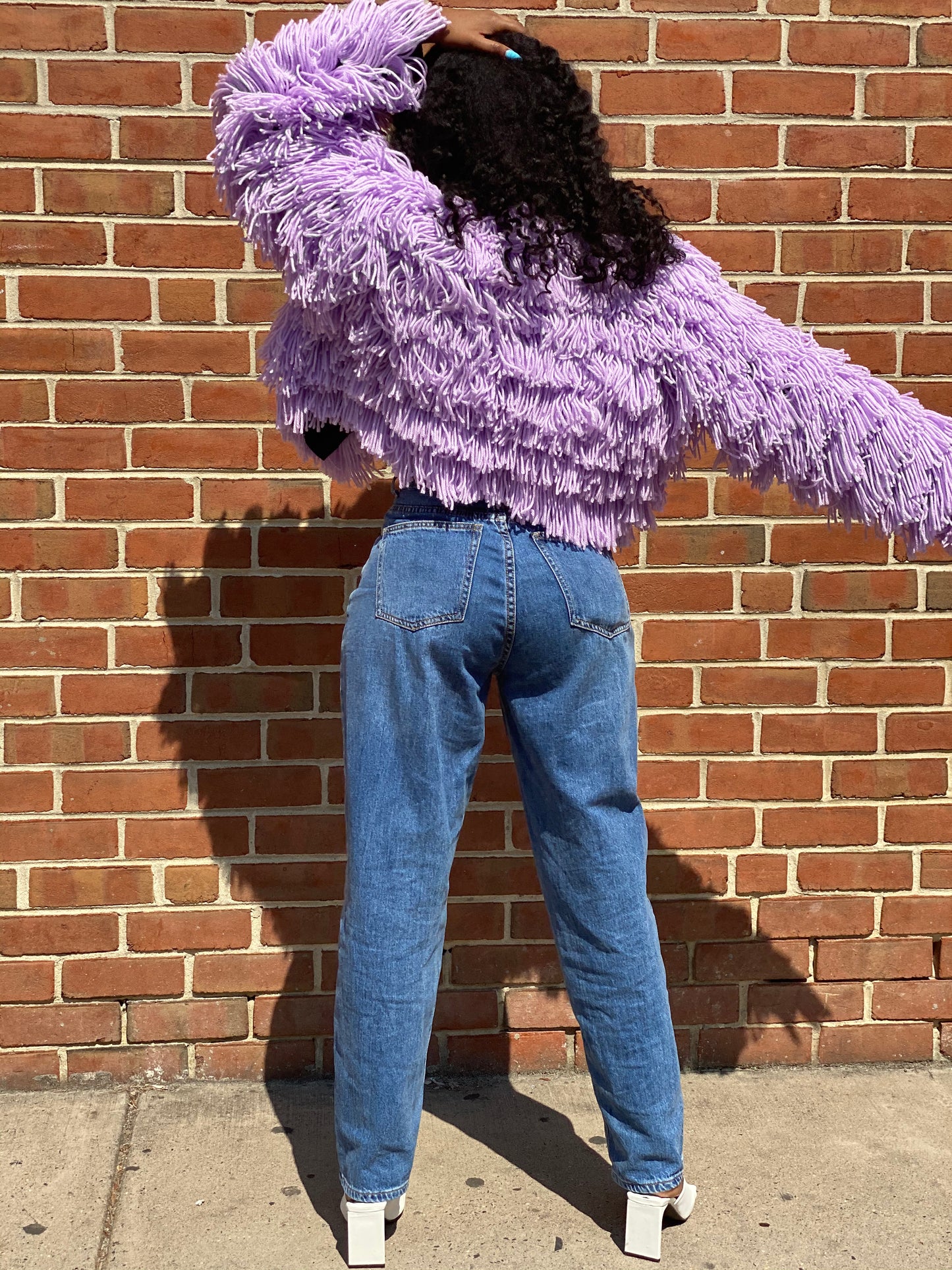 Purple Cropped Fringe